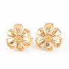 Brass Stud Earrings Findings KK-T062-117G-NF-1