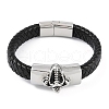 Braided Microfiber Leather Cord Bracelets BJEW-P328-16AS-03-1