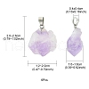 Rough Raw Natural Amethyst Pendants G-YW0001-32-3