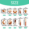 Kissitty Resin & Walnut Wood Big Pendants RESI-KS0001-04-13