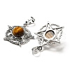 Natural Tiger Eye Pendants G-P517-01P-03-2