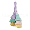 Handmade Macrame Nylon Thread Pendant Decorations HJEW-P019-13B-2