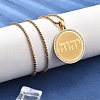 304 Stainless Steel Rhinestone Pendant Necklaces for Women NJEW-U021-04G-2