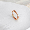 304 Stainless Steel Micro Pave Clear Cubic Zirconia Finger Rings for Women FS-WG1B662-03-1