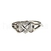 Alloy Rhinestone Plain Band Rings PW-WG28CFB-01-1