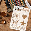Plastic Drawing Painting Stencils Templates DIY-WH0396-577-3