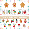 SUNNYCLUE 64Pcs 16 Styles Christmas Tree/Snowman/Bag/Socking/Santa Claus/Deer/Candy Cane/Fireplace Opaque Resin Decoden Cabochons RESI-SC0005-74-2