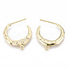 Brass Stud Earring Findings KK-T038-223G-3