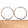 Ring with Leopard Print Alloy Hoop Earrings EJEW-Z112-02P-3