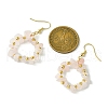 Natural Rose Quartz Dangle Earrings EJEW-JE06000-3