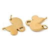PVD Vacuum Plating 304 Stainless Steel Pendants STAS-Z042-06G-2