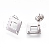 Tarnish Resistant 304 Stainless Steel Stud Earring Findings STAS-O119-13P-2