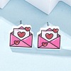 Wood Stud Earrings EJEW-M063-01X-2