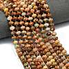 Natural Red Crazy Agate Beads Strands G-P573-A21-01-1