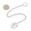 Round & Heart & Teardrop & Cone Glass Pendant Decoraiton HJEW-JM02271-4