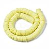 Flat Round Handmade Polymer Clay Beads CLAY-R067-12mm-23-3