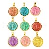 Rack Plating Brass Enamel Pendants KK-Z053-21G-1