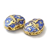 Rack Plating Brass Enamel Beads KK-P276-36G-2