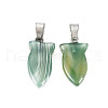 Natural Banded Agate/Striped Agate Pendants G-N326-128-A03-2