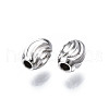 Tarnish Resistant 201 Stainless Steel Corrugated Beads STAS-S117-015A-3