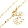 Alloy V Shaped Tassel Pendant Cable Chain Necklaces for Women NJEW-M012-02G-3