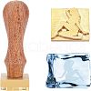 Olycraft 3Pcs 3 Style Golden Brass Stamp Head DIY-OC0007-83-1