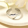 304 Stainless Steel Open Cuff Rings for Women RJEW-R010-04S-2