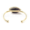 Natural Amethyst Horse Eye Wrapped Cuff Bangle G-D458-02G-07-RS-3