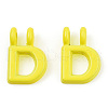 Rack Plating Spray Painted Alloy 2-Loop Link Pendants PALLOY-N176-01D-2