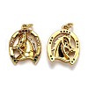 Brass Micro Pave Cubic Zirconia Pendants ZIRC-O039-01G-2