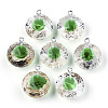 Transparent Epoxy Resin Pendants CRES-N025-11E-1