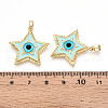 Brass Enamel Pendants KK-T070-75A-3