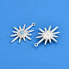 Brass Micro Pave Cubic Zirconia Enamel Pendants KK-T074-57P-2