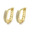 Rack Plating Brass Micro Pave Clear Cubic Zirconia Huggie Hoop Earrings for Women EJEW-C097-13G-04-1