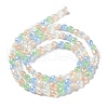 Electroplated Glass Beads Strands GLAA-B013-01D-3