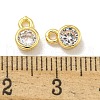 Brass Micro Pave Cubic Zirconia Charms KK-L075-017LG-02-3