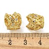 Rack Plating Brass Micro Pave Cubic Zirconia Beads KK-I718-32G-2