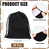 CREATCABIN Rectangle Velvet Drawstring Pouches TP-CN0001-03B-02-2