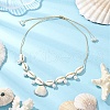 Natural Cowrie Shell Necklaces NJEW-TA00187-1