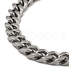 Non-Tarnish 304 Stainless Steel Cuban Link Chain Bracelet NJEW-D050-02E-P-3