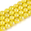 Electroplate Opaque Glass Beads Strands GLAA-T032-P10mm-AB16-1
