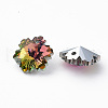Electroplated Glass Charms EGLA-N006-015B-4