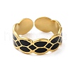 304 Stainless Steel Enamel Cuff Rings RJEW-M171-11G-2