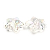 Transparent UV Plating Rainbow Iridescent Acrylic Beads OACR-A021-01-2