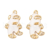 Brass Micro Pave Cubic Zirconia Pendants KK-E108-43G-1