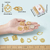 Cheriswelry 40Pcs 10 Style Alloy Open Back Bezel Pendants PALLOY-CW0001-02-5