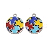 Alloy Enamel Pendants ENAM-J650-02P-01-3