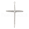 Brass Micro Pave Clear Cubic Zirconia Pendants KK-L228-01P-03-1