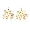 Brass Micro Pave Cubic Zirconia Charms KK-N263-97G-M-1