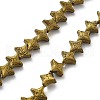 Electroplated Natural Lava Rock Beads Strands G-A251-C01-01G-2